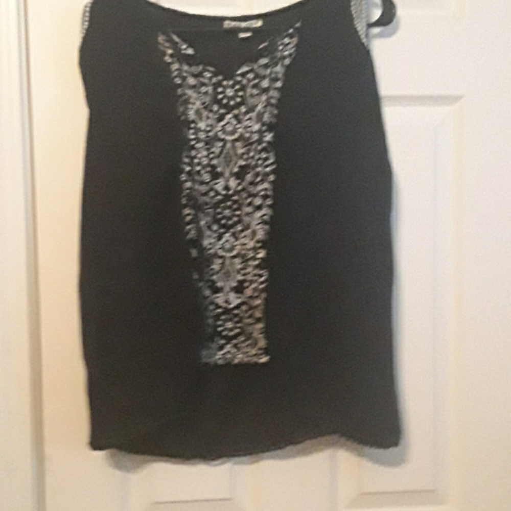 A black and white flower shirt